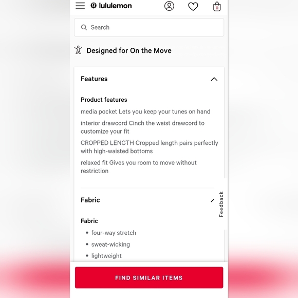 Lululemon/ Catch A Breeze/ Slightly Cropped Pullover/ Approx. Size US M/6 - Picture 5 of 15